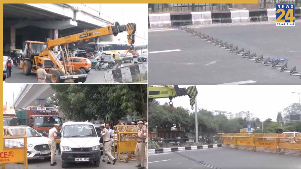 स्पाइक स्ट्रिप्स, पत्थरों की बैरिकेडिंग… CJP प्रदर्शनकारियों को कैसे रोक रही दिल्ली पुलिस? देखें VIDEO