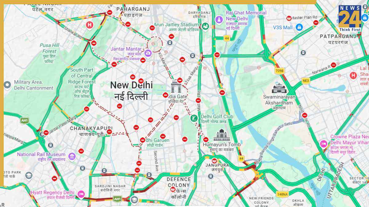 Delhi Traffic Alert CJP Protest