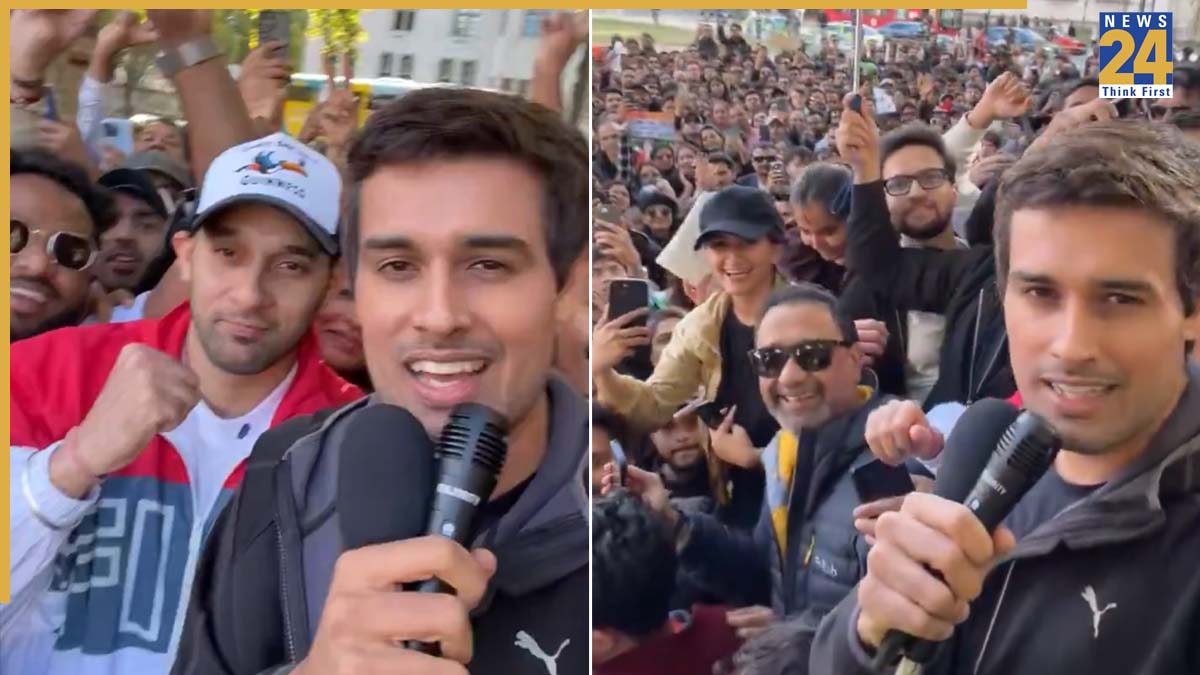 लंदन में ध्रुव राठी के खिलाफ भी लगे नारे, प्रदर्शन के दौरान आमने-सामने आए 2 गुट; पुलिस ने किया बीच-बचाव
