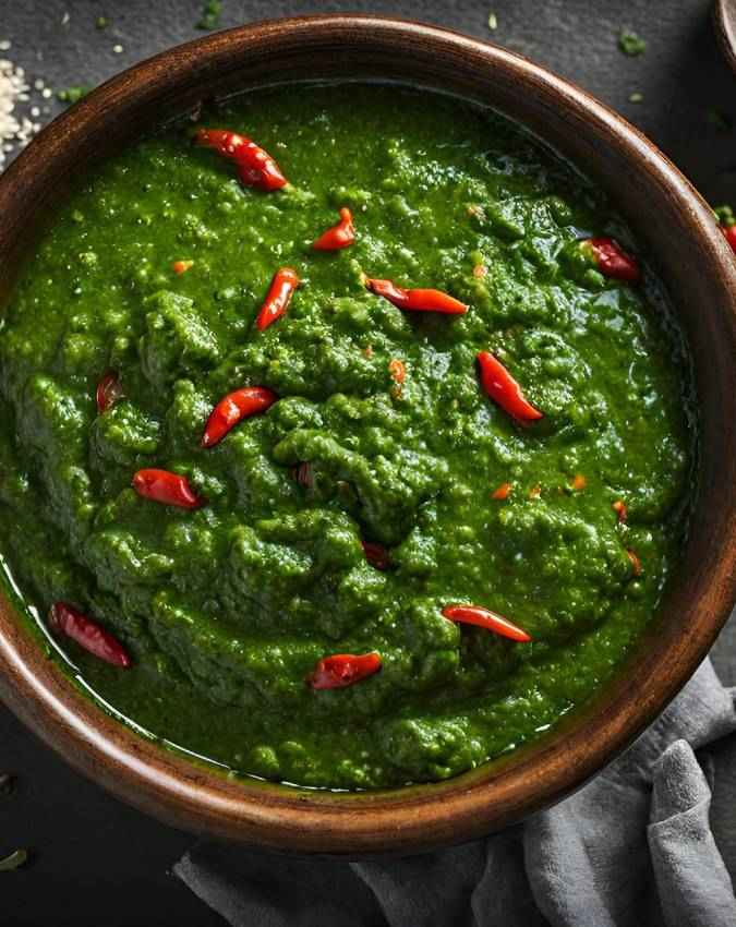 धनिया-मिर्च की हरी चटनी