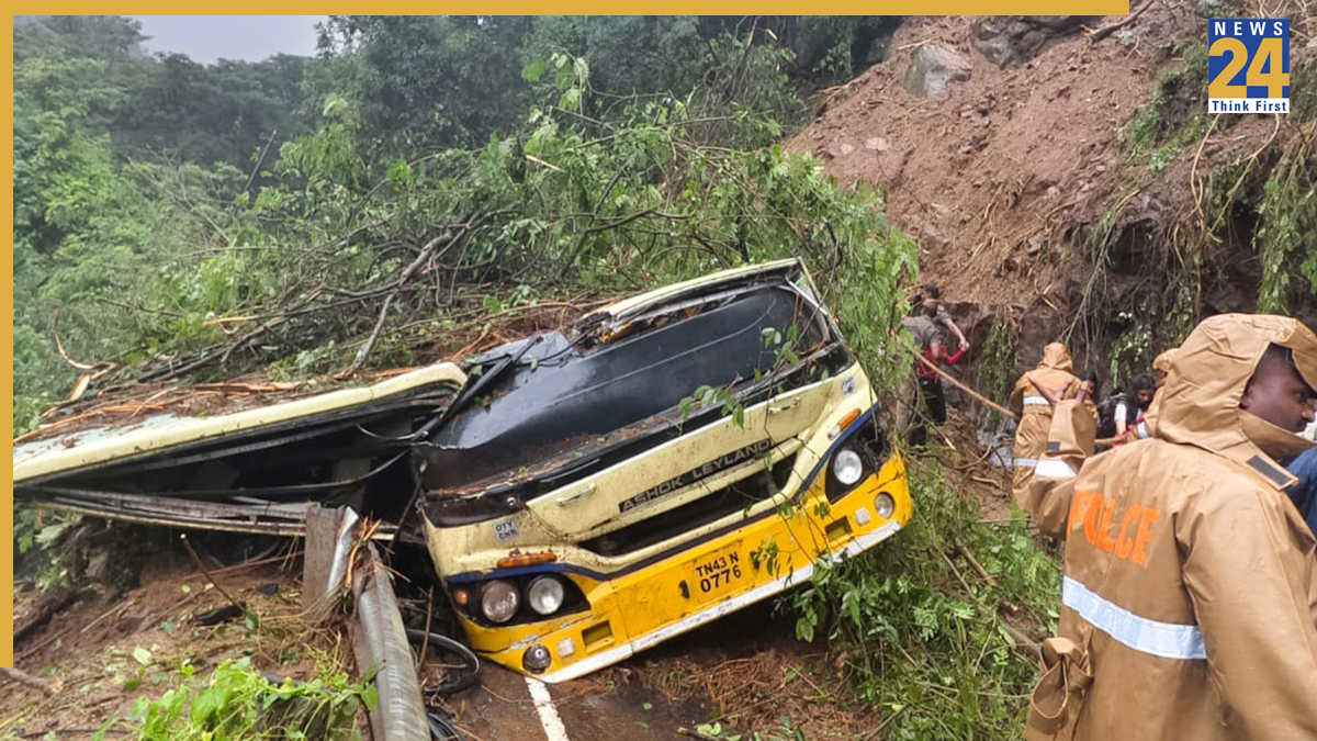 Landslide amid heavy rain